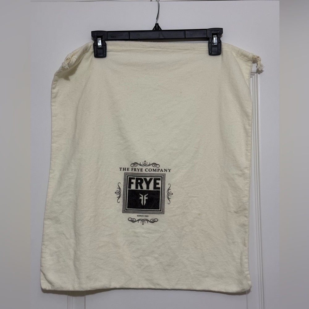FRYE Black Cotton Twill, Drawstring Dust Bag 22” X 19” Large Protective Cover